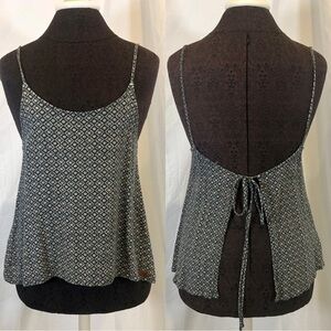 Anthropologie Friday's Project Geometric Print Backless Tie Top